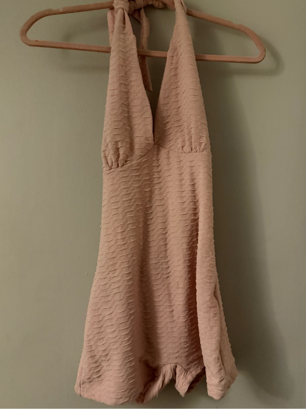 Pink halter romper